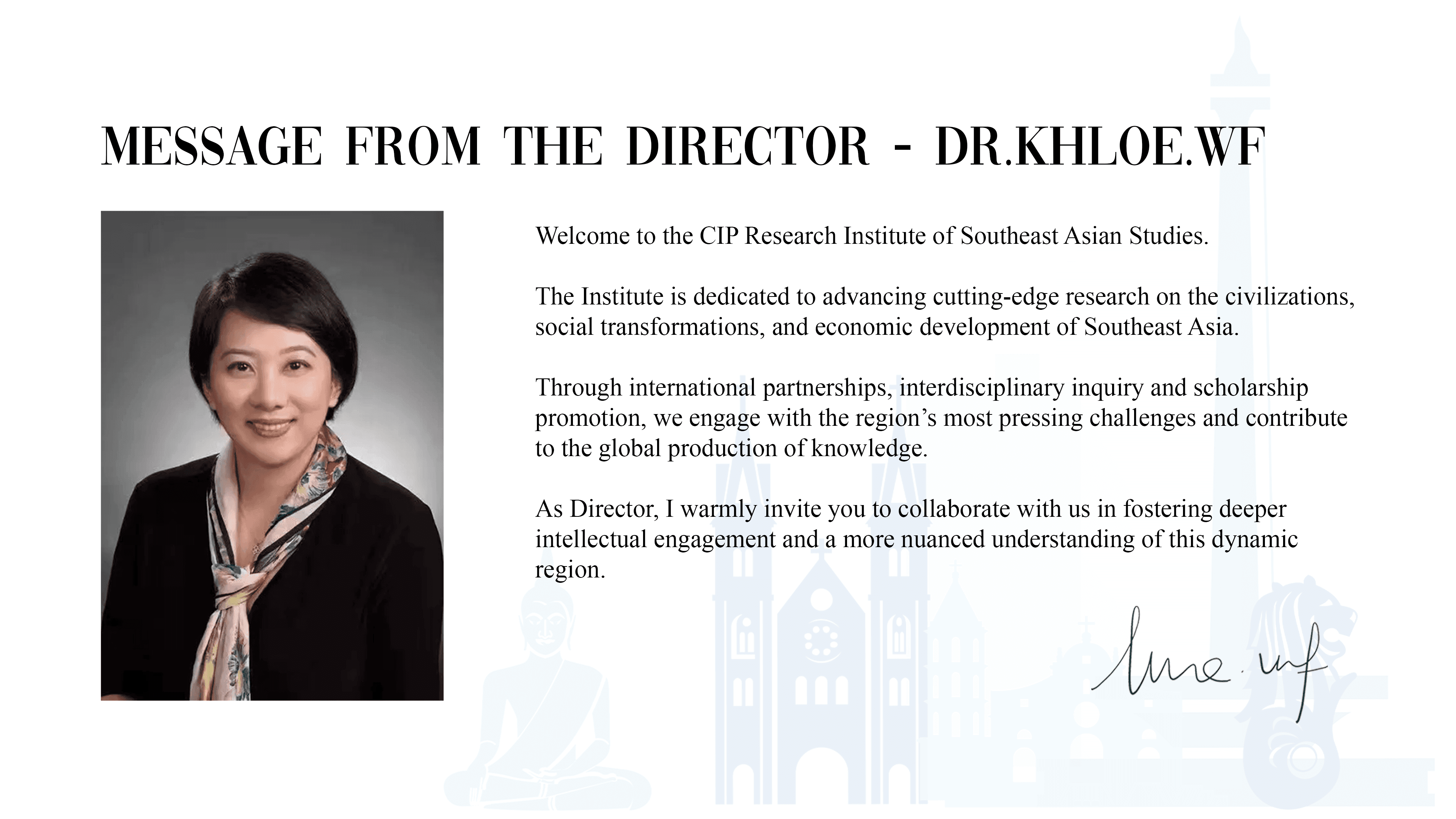 Message from the Director